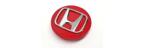 Center cap pour mag  Honda Civic    (Rouge et chrome)